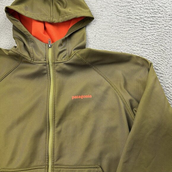Patagonia Slopestyle Hoody Full Zip Fleece Lined Jacket Green Medium - Picture 2 of 8